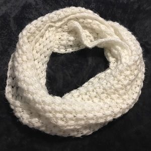 White plush scarf